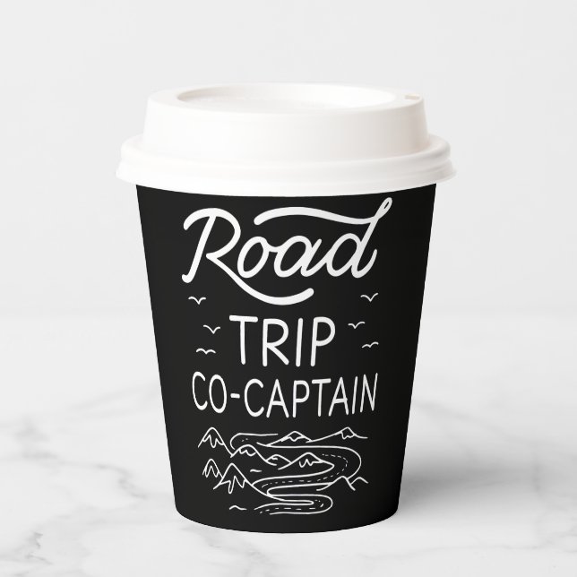 Road Trip Co-Captain I Paper Cups (Front)