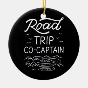 Road Trip Co-Captain I - RV Navigator Camping Love Ceramic Tree Decoration