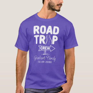Road Trip Crew Typography Family Break Custom T-Shirt