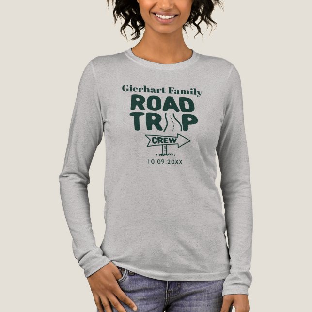 Road Trip Family Crew Summer Vacation Matching Tri-Blend Shirt (Front)