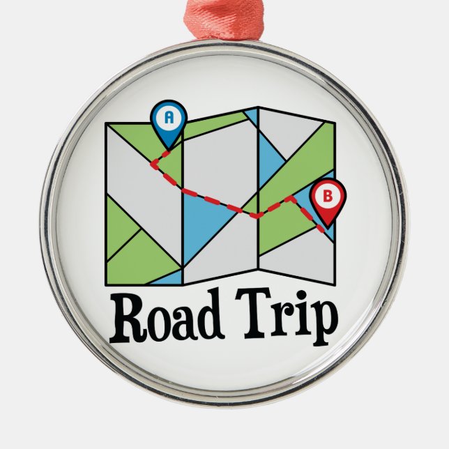 Road Trip Metal Tree Decoration (Front)