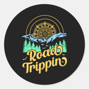 Road Trip Road Trip Classic Round Sticker