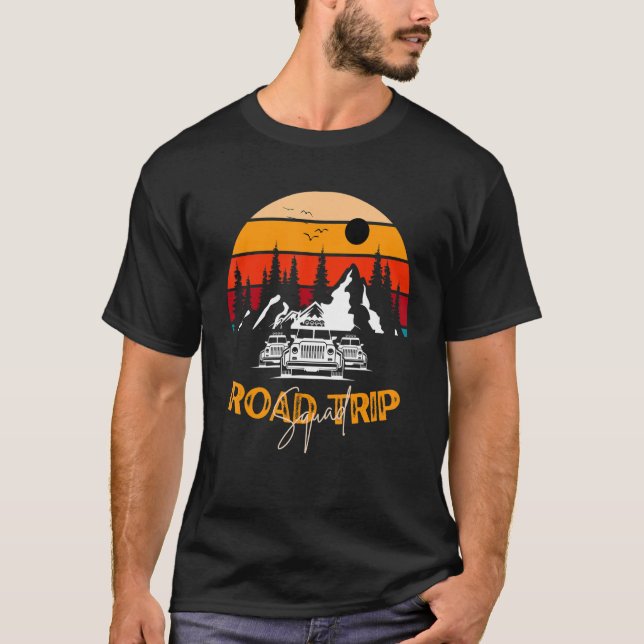Road Trip Squad Off Road Camping Family Vacation A T-Shirt (Front)