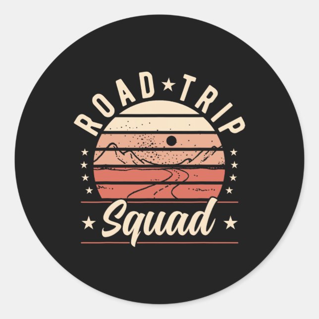 Road Trip Squad Road Trip  Classic Round Sticker (Front)