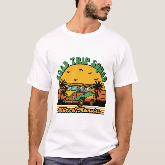 Road Trip Squad T-Shirt | Retro 70s Travel Tee (Front)