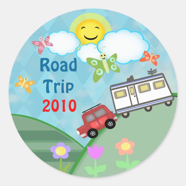 Road Trip Summer Vacation Stickers (Front)
