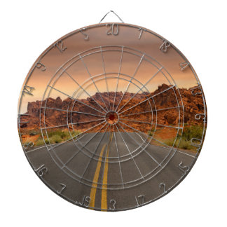 Road trip sunset dartboard