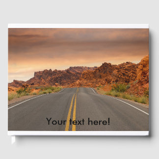 Road trip sunset guest book