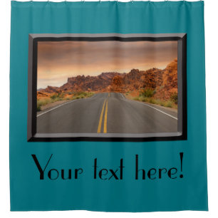 Road trip sunset shower curtain