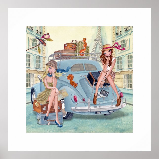Road trip through Paris girls Poster (Front)