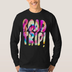 Road Trip Travel Destination Tourist Tie-Dye Trave T-Shirt