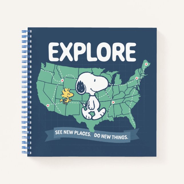 Road Trippin | Peanuts Explore Notebook (Front)