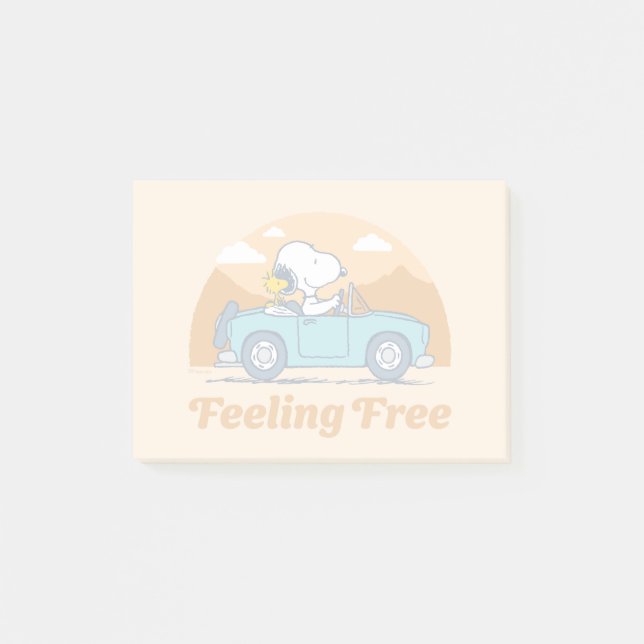 Road Trippin | Peanuts Feeling Free Post-it Notes (Front)