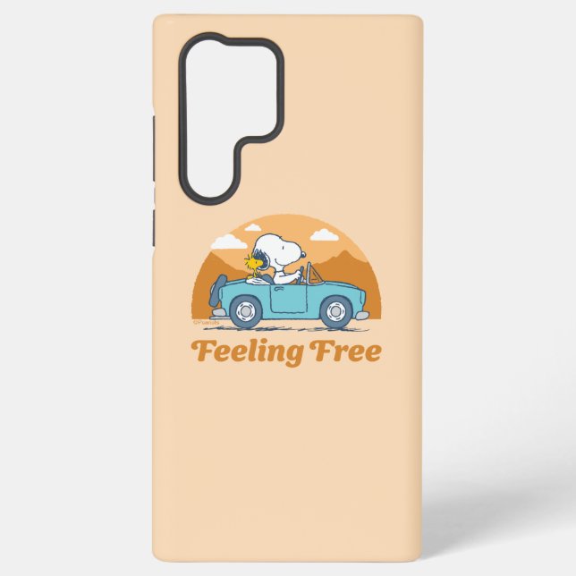 Road Trippin | Peanuts Feeling Free Samsung Galaxy S22 Ultra Case (Back)