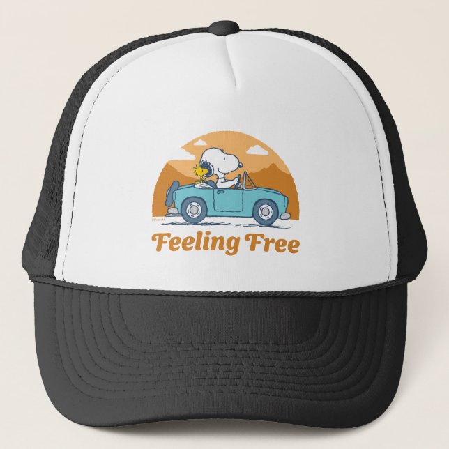 Road Trippin | Peanuts Feeling Free Trucker Hat (Front)