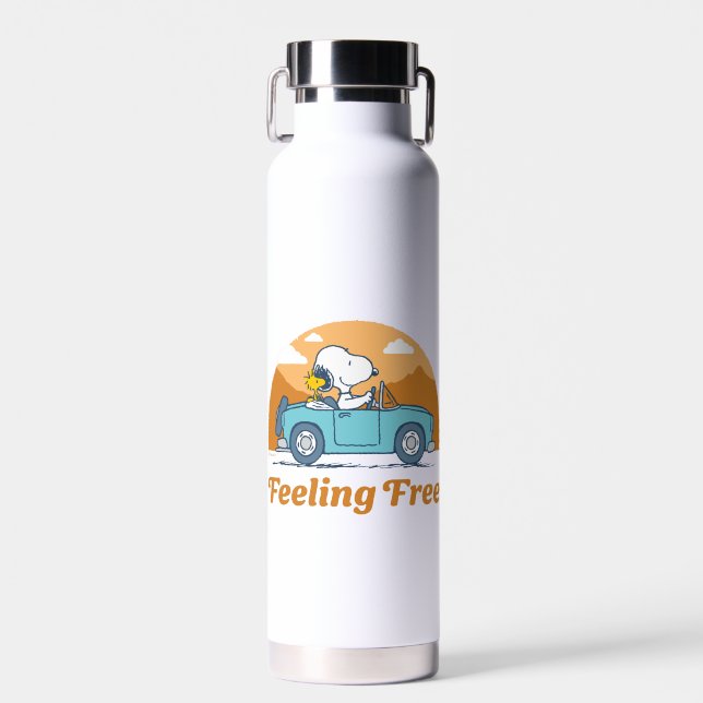 Road Trippin | Peanuts Feeling Free Water Bottle (Front)