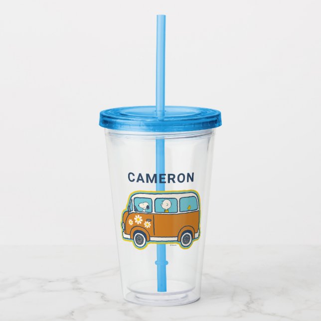 Road Trippin | Peanuts Road Trip Van Acrylic Tumbler (Front)