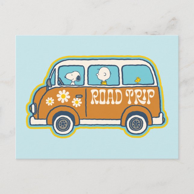 Road Trippin | Peanuts Road Trip Van Postcard (Front)