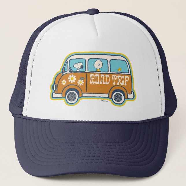 Road Trippin | Peanuts Road Trip Van Trucker Hat (Front)