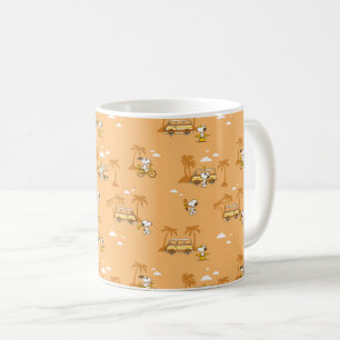 Road Trippin   Peanuts Snoopy Beach Pattern Coffee Mug