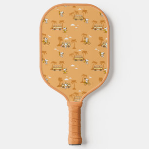 Road Trippin   Peanuts Snoopy Beach Pattern Pickleball Paddle
