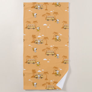 Road Trippin   Peanuts Snoopy Beach Pattern Towel