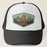 Road Trips and Shenanigans Trucker Hat<br><div class="desc">If you love road trips to National Parks,  this hat is for you! This fun design features a National Parks inspired patch with a row of mountains and trees. The wording on this hat reads "RoadTrips and Shenanigans" in orange. (The design has a slightly distressed look.)</div>