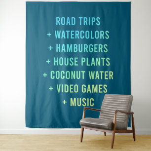 Road Trips and Watercolors and Hamburgers Tapestry