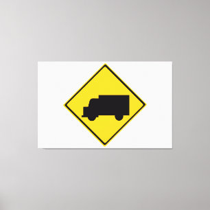Road Truck Warning Sign