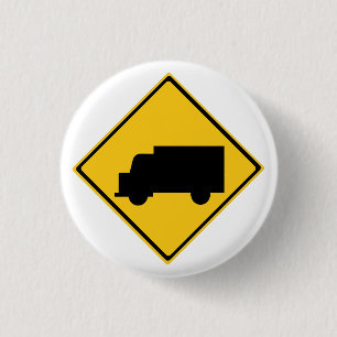 Road Truck Warning Sign 3 Cm Round Badge