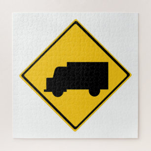 Road Truck Warning Sign Jigsaw Puzzle