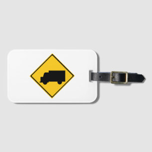 Road Truck Warning Sign Luggage Tag