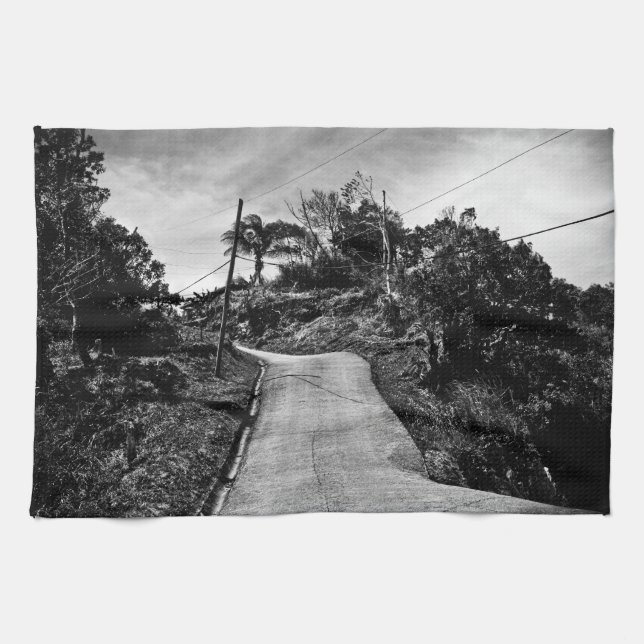 road up high tea towel (Horizontal)