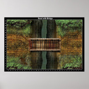Road with Bridge - Battle Map Poster