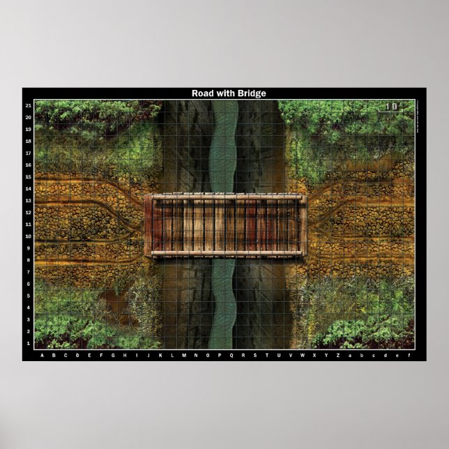 Road with Bridge - Battle Map Poster (Front)