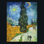 Road with Cypresses (van Gogh) Poster<br><div class="desc">Full title: Road with Cypresses, circa 1890 by Vincent van Gogh This masterful Van Gogh painting is sure to find favour with any art lover who has interest in the impressionist movement. By the way, Van Gogh paintings look fantastic in a slightly darkened room with a small overhead spot. We've...</div>