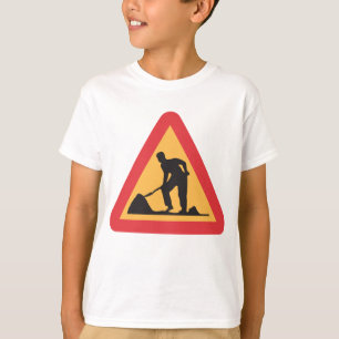 Road Work Ahead Sign Construction Zone Warning T-Shirt