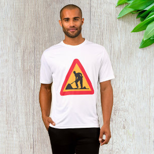Road Work Ahead Sign Construction Zone Warning T-Shirt