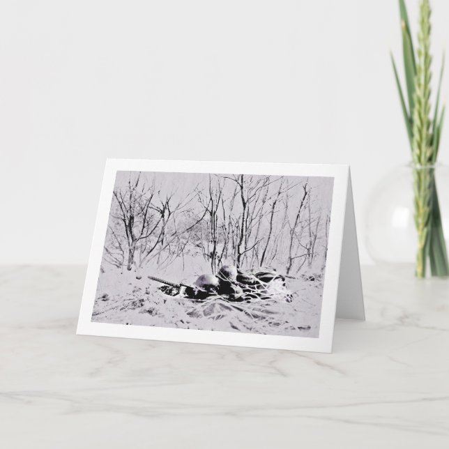 Roadblock During Battle of Bulge Card (Front)