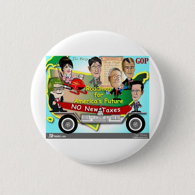 Roadmap for America 6 Cm Round Badge (Front)