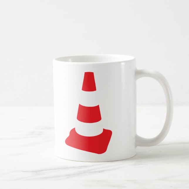 roadmarker traffic cone roadwork coffee mug (Right)