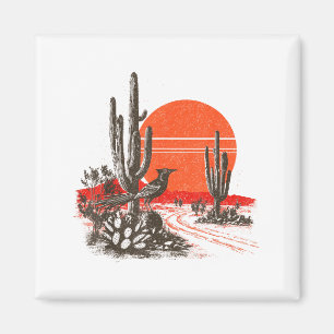 Roadrunner Bird Desert Cactus Arizona New Mexico N Magnet