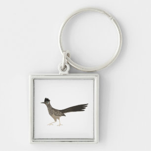 Roadrunner cool bird illustration key ring
