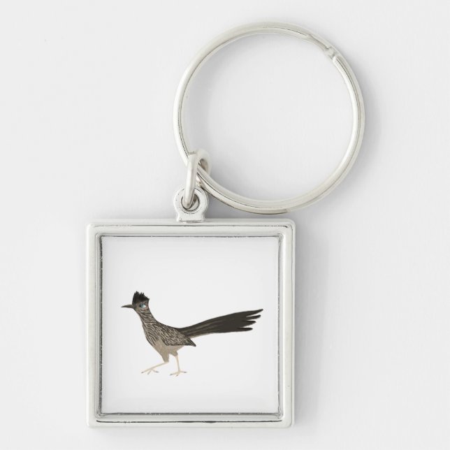 Roadrunner cool bird illustration key ring (Front)