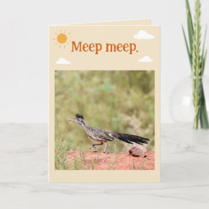 Roadrunner Folded Birthday Card