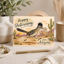 Roadrunner Happy Postcrossing from Arizona