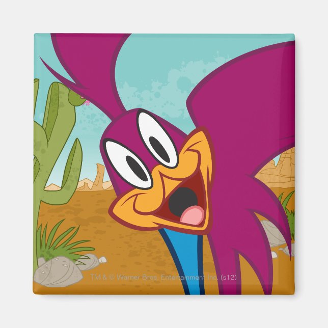Roadrunner Head Tilted Magnet (Front)