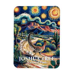 Roadrunner of Joshua Tree Van Gogh Night Custom Magnet