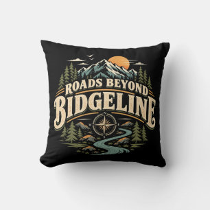 Roads Beyond Ridgeline Mountain Adventure Cushion