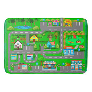 Roads for Cars Bath Mat